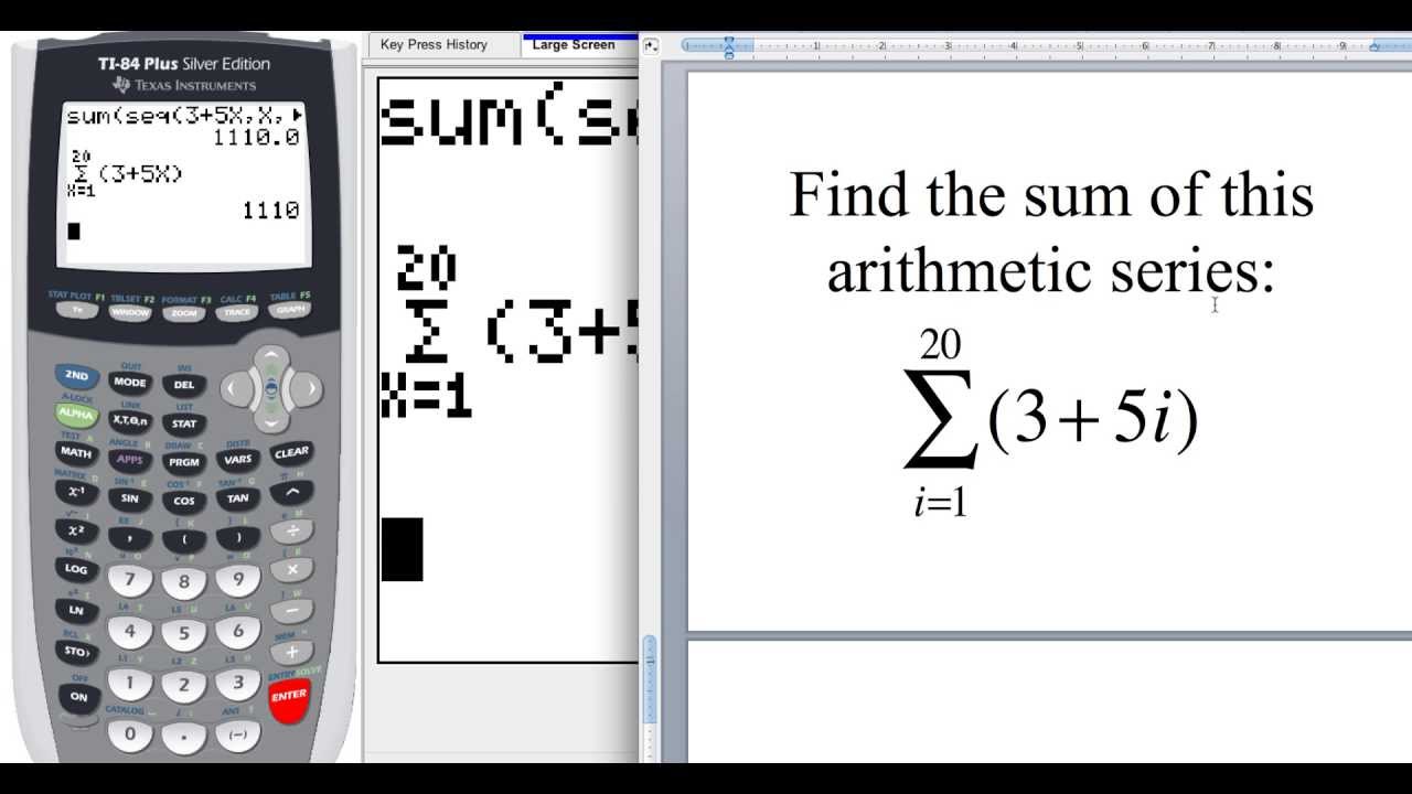 How To Do Summation On Ti 84 Plus