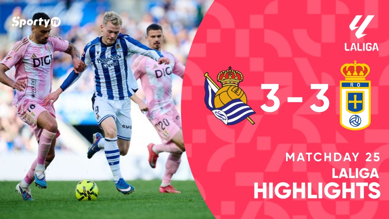 Real Sociedad vs Oviedo (3-3) | 25/26 | La Liga - Game highlights | SportyTV