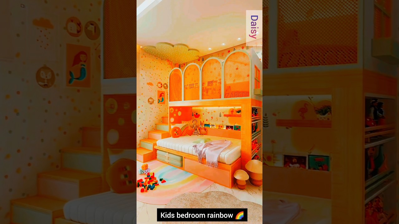 kids bedroom design ideas|rainbow theme 🌈