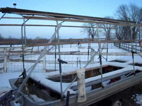 Canopy Jon Boat All Weather Sun-Rain Sportsman's Cover - YouTube