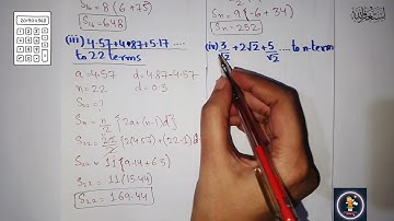Exercise 4.4 Class 11 Maths Sum of A.P | Sequence and Series Q 1 Q 2 Class 11 | Karachi Board