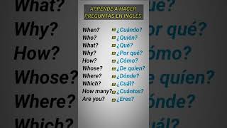 Preguntas y Respuestas  En Inglés