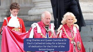 King Charles And Queen Camilla Attend OBE Service At St Paul's Cathedral