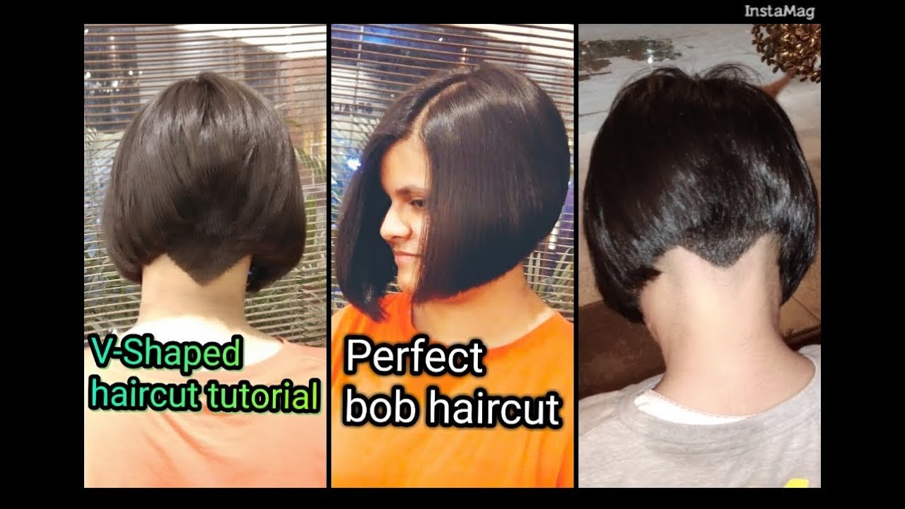 Perfect Bob Haircut V Shaped Bob Haircut Tutorial Easy Haircut