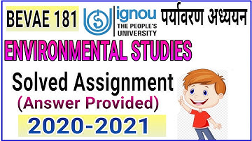 bevae 181 solved assignment answers 2020-2021 IGNOU pdf