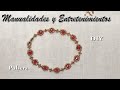 DIY - Pulsera en Rojo y Oro💕🌹🌹🌹