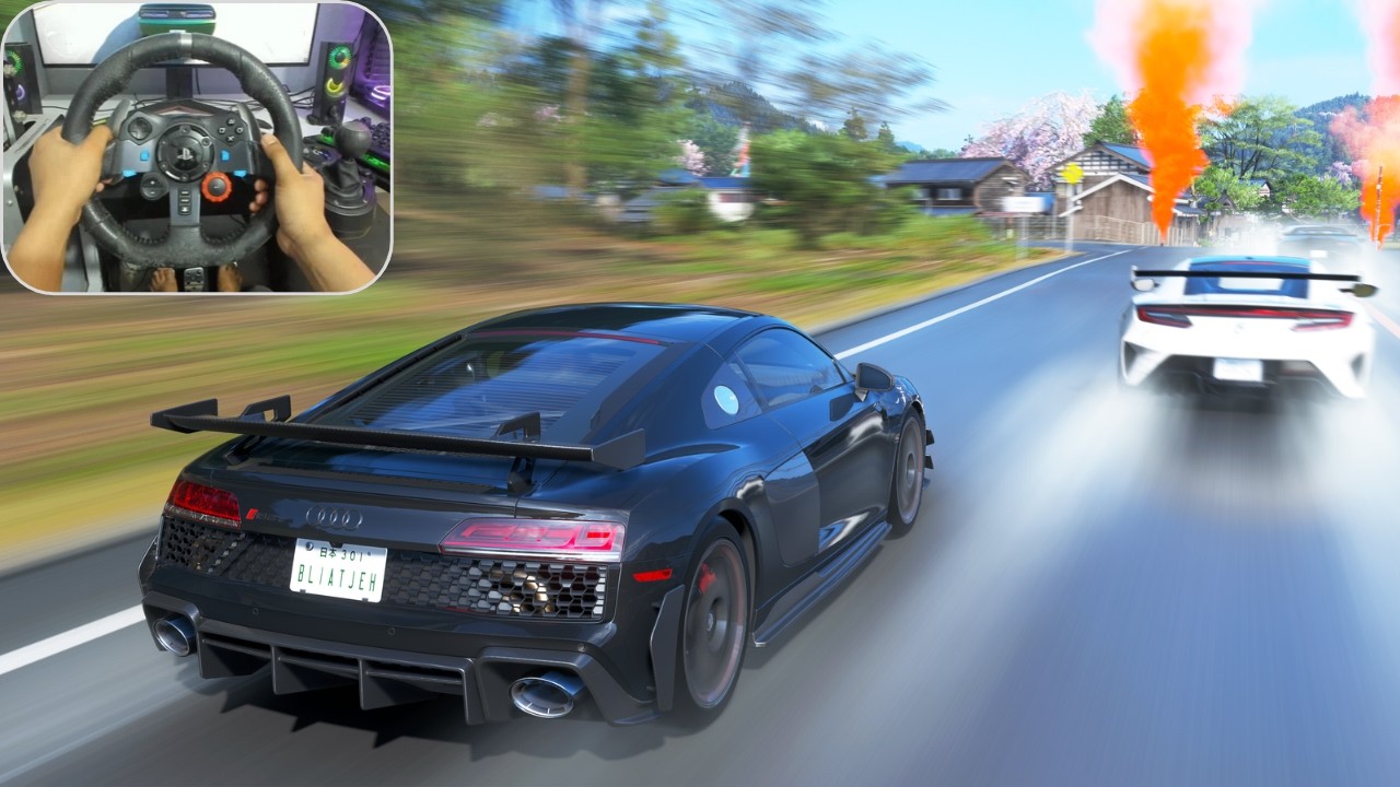 Gts R R8 Rims Audi R8 Coupé V10 GT RWD - Forza Horizon 6 | Steering Wheel Gameplay ...