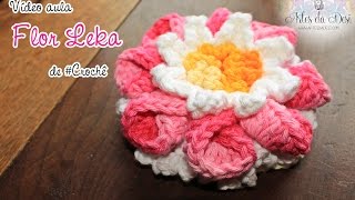 Flor de #crochê Leka - Artes da Desi - YouTube
