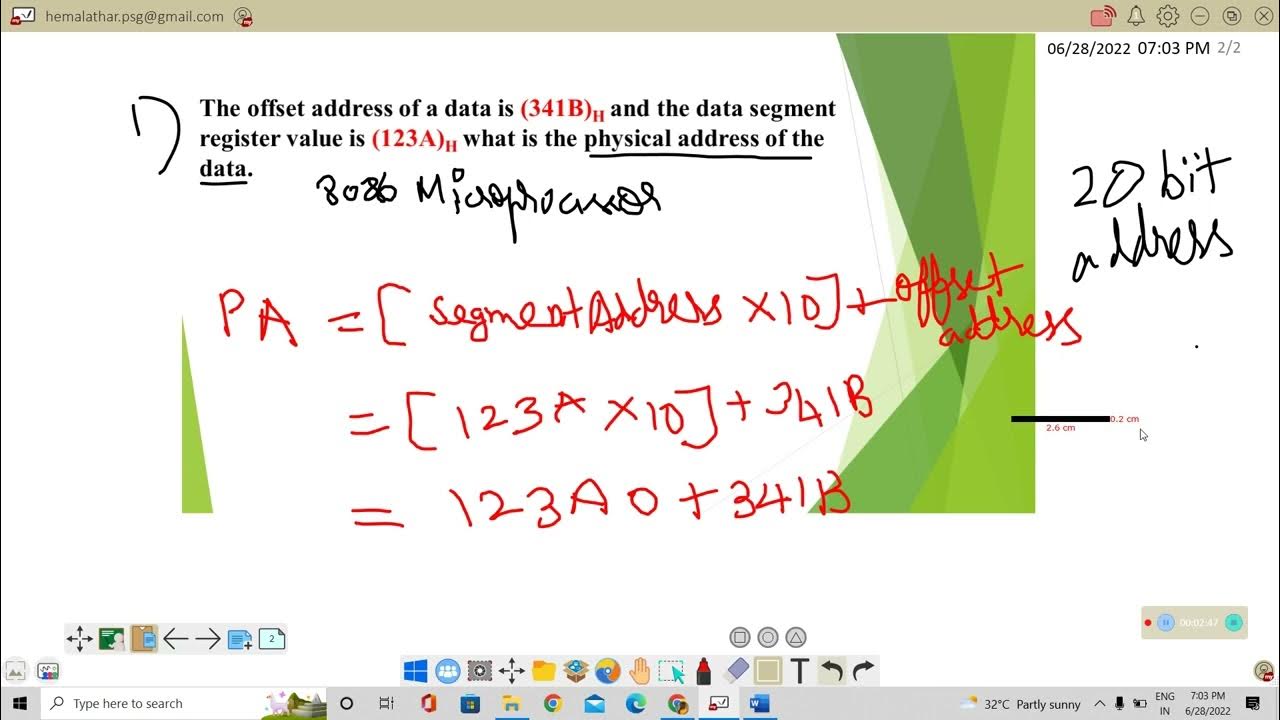 HOW TO CALCULATE PHYSICAL ADDRESS OF A DATA FOR 8086 MICROPROCESSORS