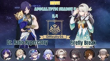 E0 Dr. Ratio Hypercarry & E0S1 Firefly Break | Honkai Star Rail 2.4 Apocalyptic Shadow 4 Full Star