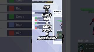 How to change your team color #marvel #marvelrivals #livestreams #gaming #ranked #howto #settings