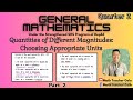 Grade 11-General Mathematics | QUANTITIES OF DIFFERENT MAGNITUDES:CHOOSING APPROPRIATE UNITS | Part2