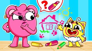 Who Did This Drawing On Wall ? 👀✨ Let’s Find Out! Funny Kids Songs by Baby Zoo TV