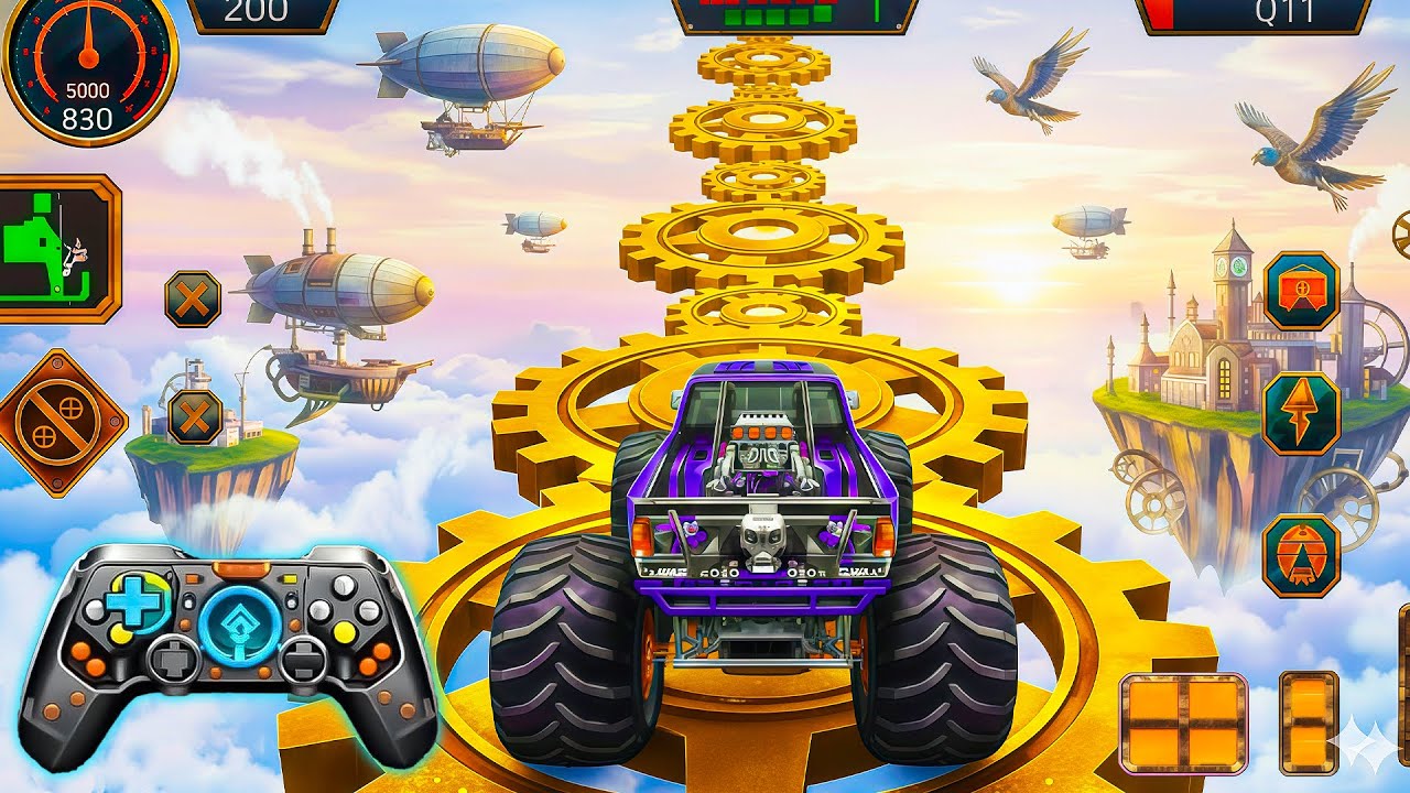 Mega Ramp Challenge! 🤯 Super Crazy GT Monster Truck Racing Stunts | Android Gameplay