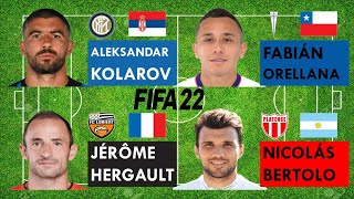 Top 4 Left Wingers aged 36-Kolarov vs Fabián Orellana vs Jérôme Hergault vs Bertolo (FIFA22 Compare)