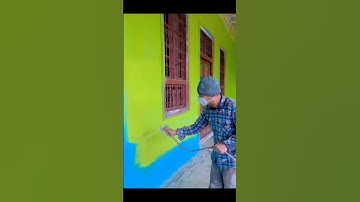 phun sơn nhà cửa 7 sắc cầu vồng #sơn_tường #sơn_nhà #phun_sơn