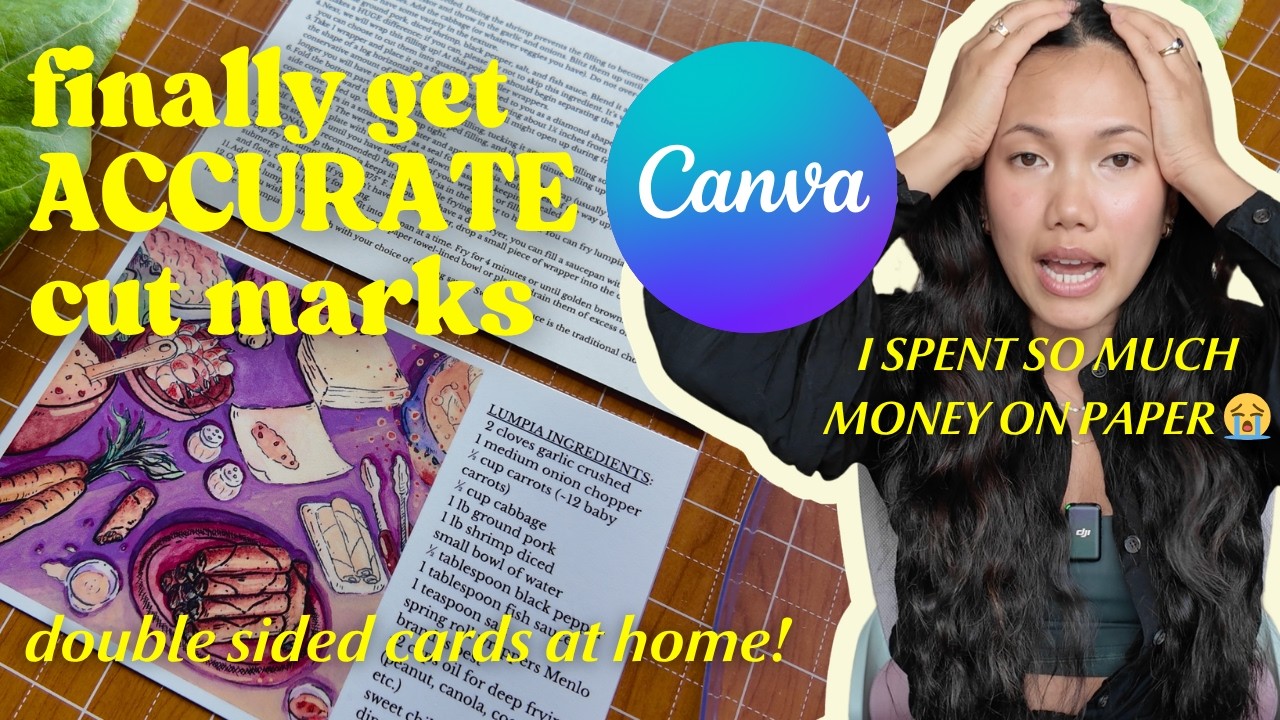 How to Design & Print Double-Sided Cards at Home with ACCURATE Cut Marks! Canva + Epson ET-2850
