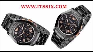 men s emporio armani ceramica ceramic chronograph watch