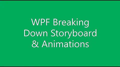 WPF Storyboard Animations Step By Step Breakdown