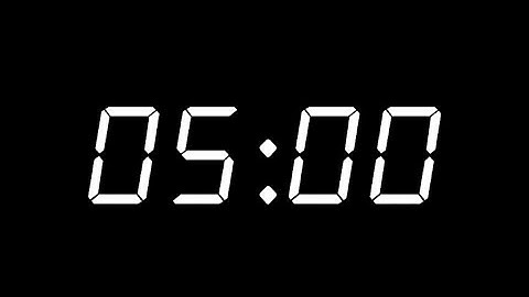 5 Minute Countdown Timer | Digital Clock