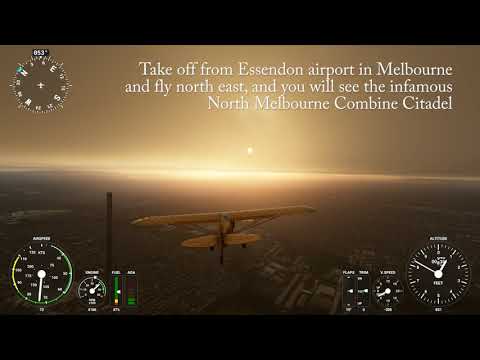 Landing on the Melbourne Citadel in Microsoft Flight Simulator