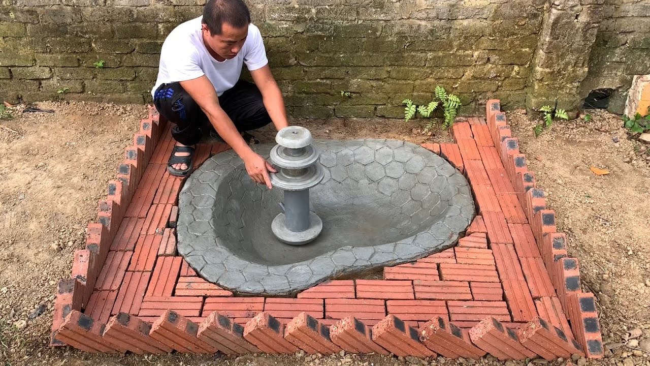 Design Waterfall, Fish Tank Combined With Garden