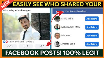 How To Know Who Shared Your Post on Facebook 2025 | Who shared my Facebook Posts?