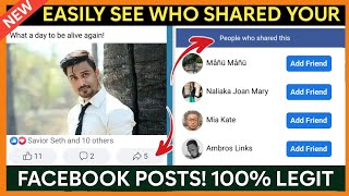 How To Know Who Shared Your Post on Facebook 2025 | Who shared my Facebook Posts?