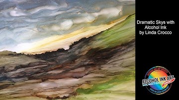 Alcohol Ink Art Technique - Dramatic Skies