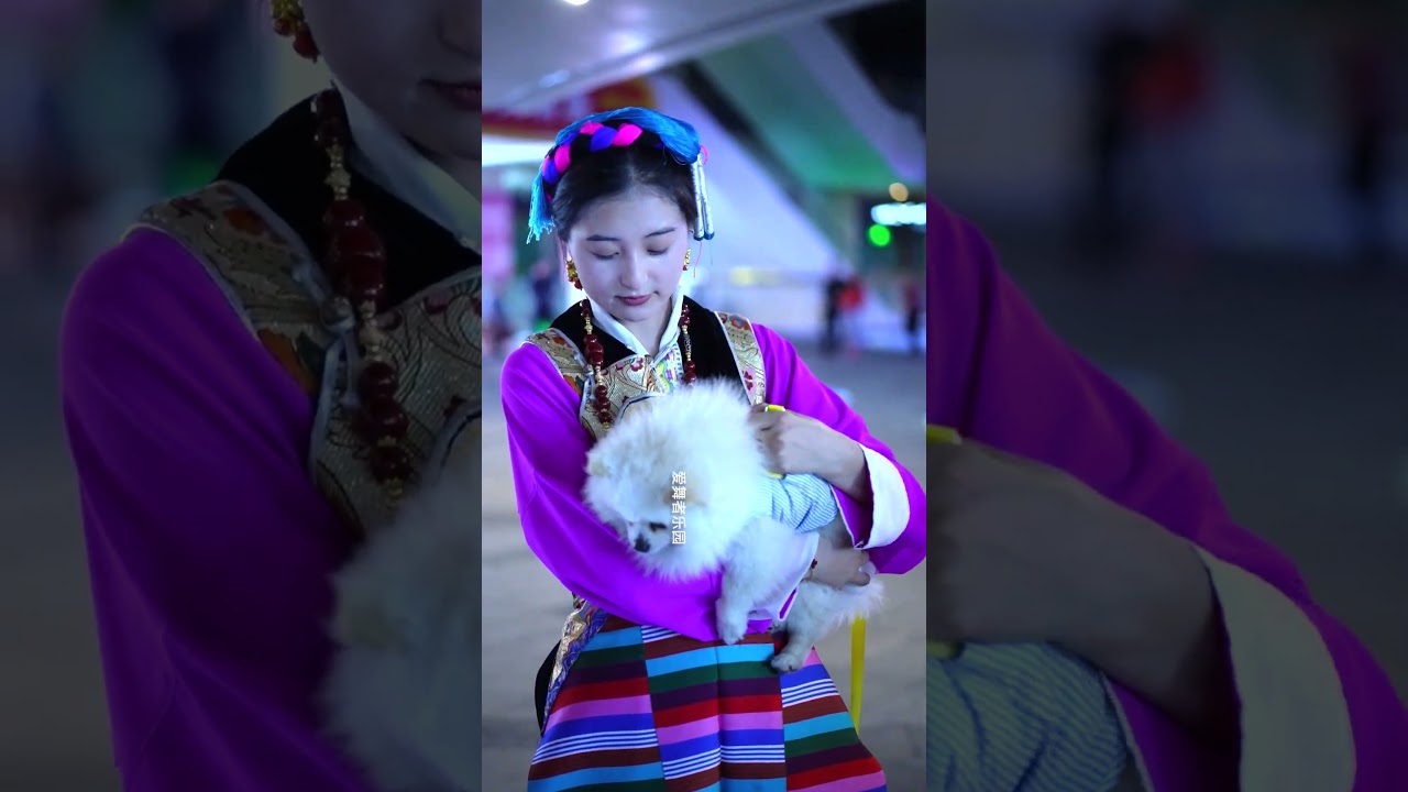 Qingcuo, сладкий тибетский танец красавица