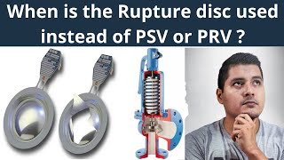 When is the Rupture disc used for the safety of the equipments instead of PSV or PRV? | Rupture disc