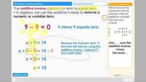 Lesson 2.9 - Use Inverse Operations -  Additive Inverse (Concept Development)