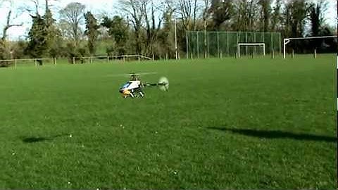flying my trex 500 pro rc helicopter