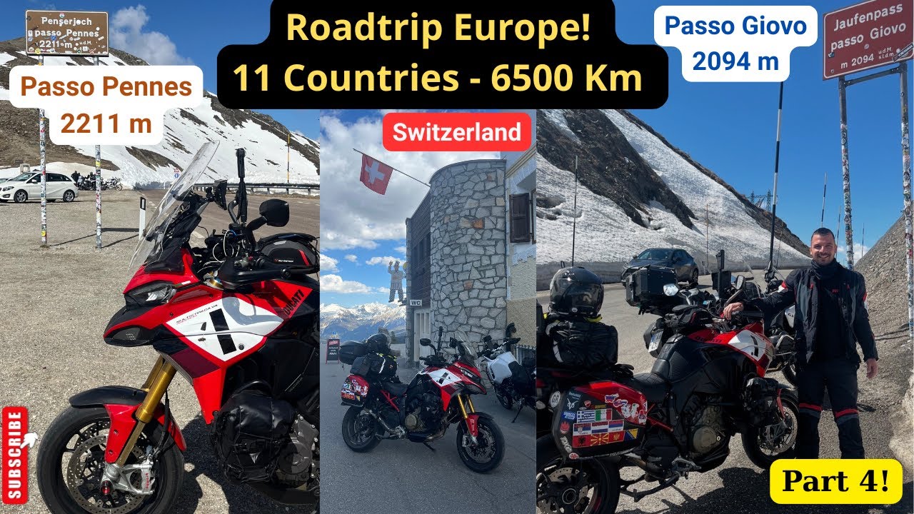 Roadtrip Europe!11 Countries - 6500 Km!Part 4! Italy(Passo-Dolomites-Lago)-Switzerland(Passo-See)