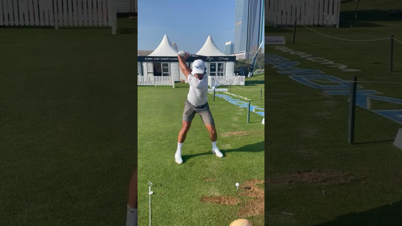 Marco Penge producing crazy numbers with his Mizuno ST-X driver in Dubai.