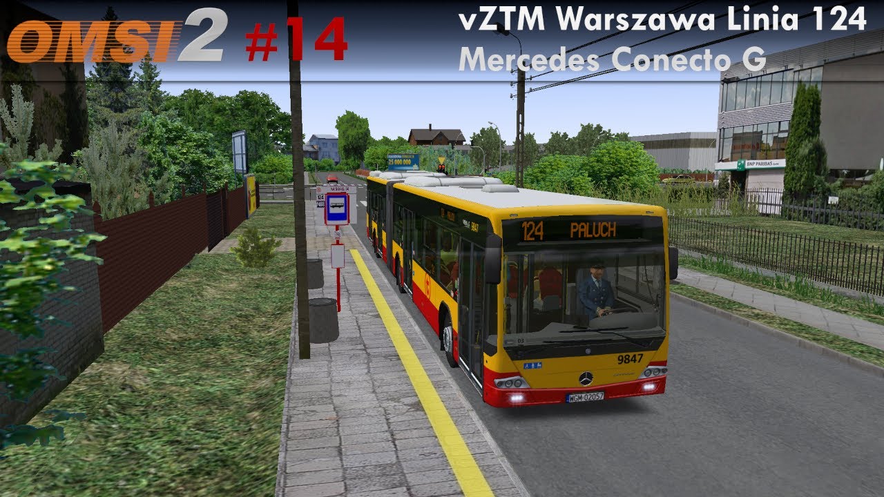 Omsi 2 #14 | vZTM Warszawa Linia 124 | Mercedes Conecto G 