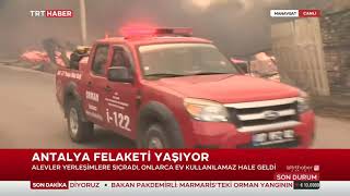 Manavgatta Yangın Yerleşim Yerlerine Sıçradı 29.07.2021 Turkey