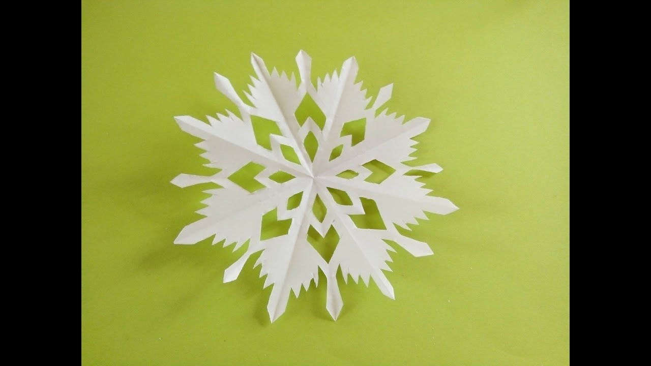 Hướng dẫn cắt bông hoa tuyết cho lễ Giáng Sinh kiểu 4 - YouTube