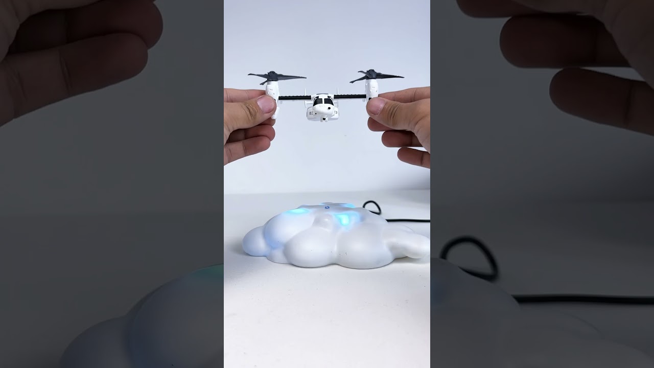 V22 osprey model toy suspended in the air