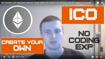 NO CODING EXP NEEDED! CREATE YOUR OWN ICO! Initial Coin Offering; ERC20 Token; Crowdsale