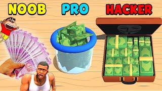 SHINCHAN and CHOP Checking COUNTERFEIT MONEY in MONEY BUSTER | NOOB vs PRO vs HACKER | AMAAN-T screenshot 3