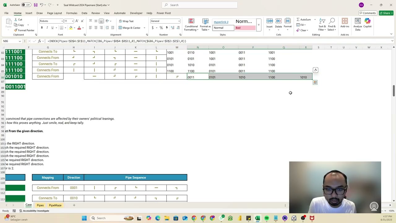 Walkthrough Cases Microsoft Excel Indonesia 2025 Battle Wildcard - Pipemare