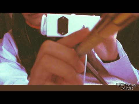 《ASMR》カメラブラッシングと雨音 囁き Camera Brushing, Rain Sounds, Whisper《Japanese》