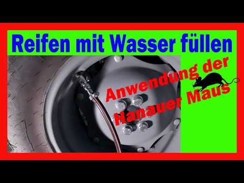 Video: Traktorreifen mit Wasser füllen - Gunook