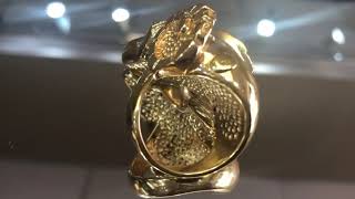 18k yellow gold Ram head Ring 4.8g