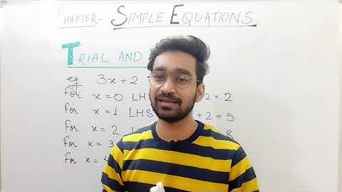 Trial and Error Method |Simple Equations| Grade 7| Part 1