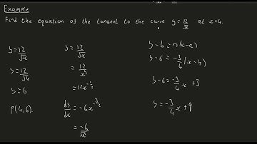 Higher Maths - #13: Equation of a Tangent to a Curve