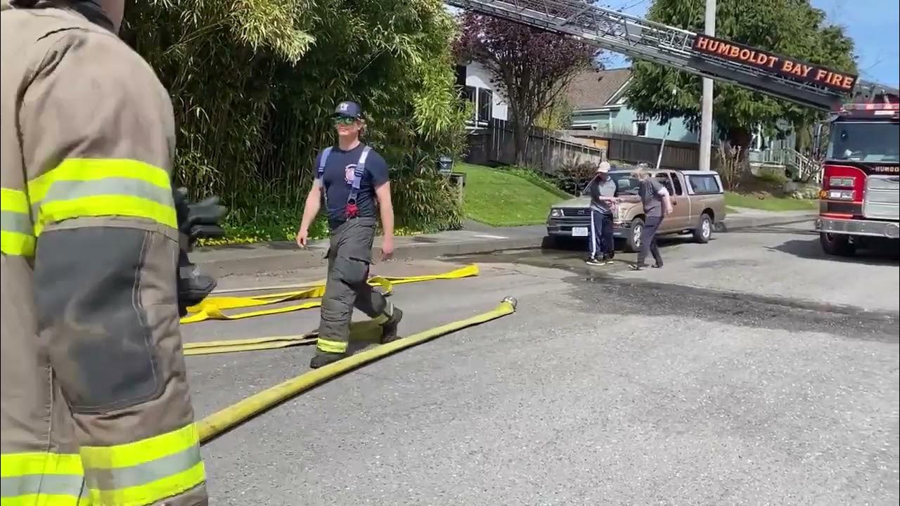 Humboldt bay firefighters on the scene of a structure fire youtube