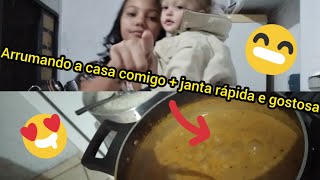Minha Rotina Arrumando Casa Janta Rápida E Gostosa