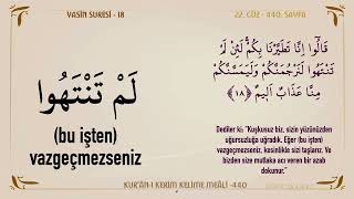 Kuran - I Keri̇m Keli̇me Meali̇ 440 Yasi̇n Suresi̇ 13 - 27 (22. Cüz)
